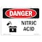 Signmission Safety Sign, OSHA Danger, 7" Height, 10" Width, Rigid Plastic, Nitric Acid, Landscape OS-DS-P-710-L-2032 - alternate 1